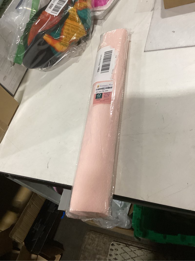 Condition photo showing New/Like New for cartotecnica rossi 140g 17 inch wide 8.2ft long italian crepe paper rollfor wedding ceremony various large festivals decoration (soft pink?969?)