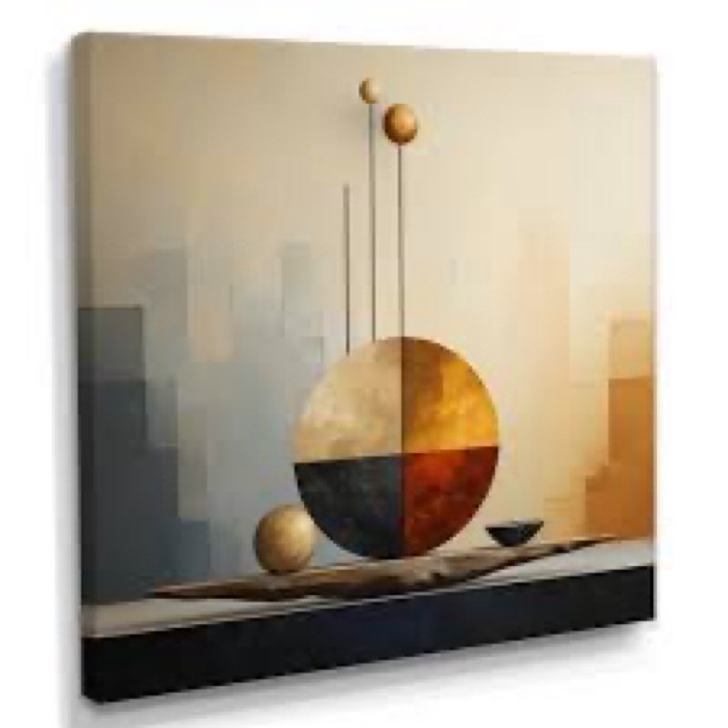 Zen Simplicity Sunset Glow - Spiritual Stone Wall Art Decor
