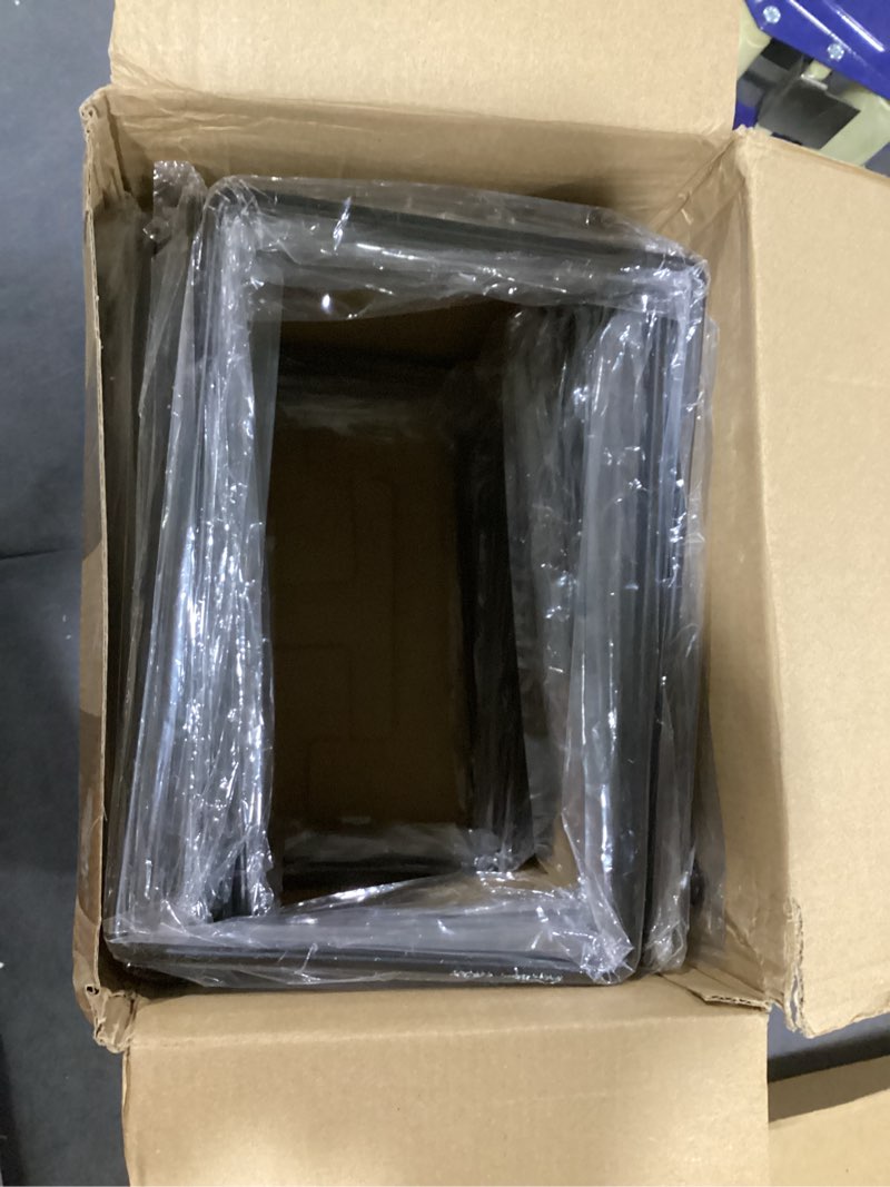 Condition photo showing New/Like New for mimorou 18 pcs black metal pizza stand pizza rack serving tray holder tabletop food platter tray display rack for buffet restaurant home 9" l x 8" w x 6.5" h