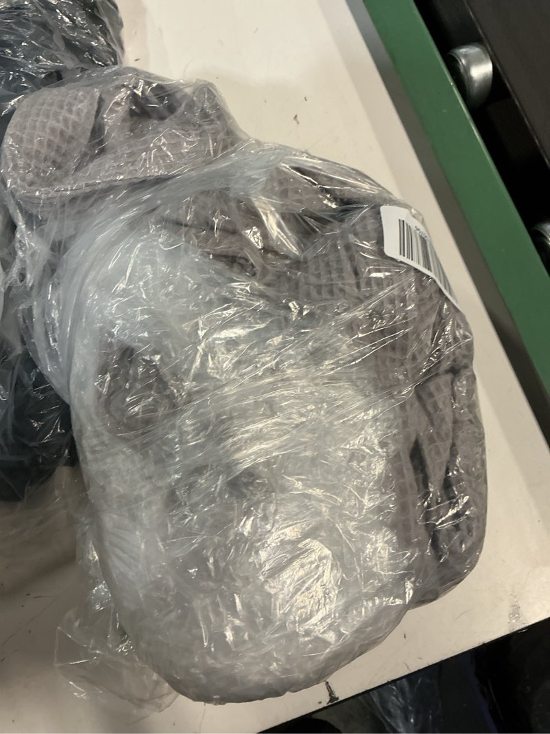 Condition photo showing New/Like New for organic turkish waffle robe (size: s color: grey)