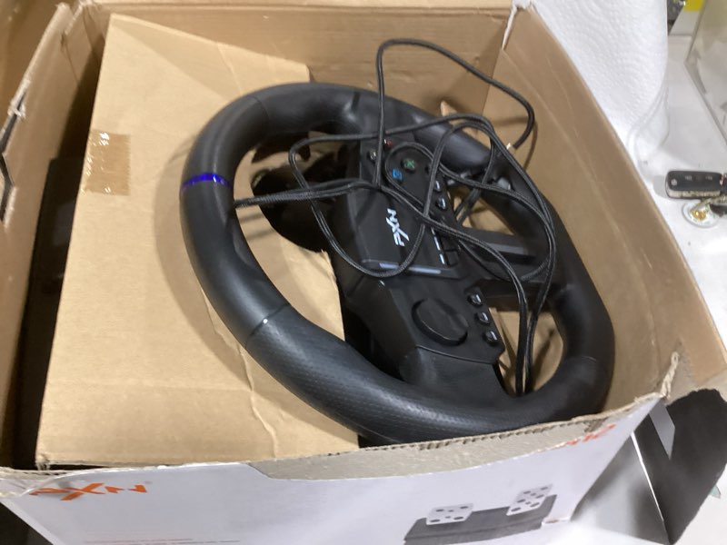 Condition photo showing As Is for PXN Gaming Steering Wheel - 270/900° V900 GEN2 Sim Racing Wheel with Pedals Paddle Shifter - for Xbox One,Series S|X, PC, PS4, Switch