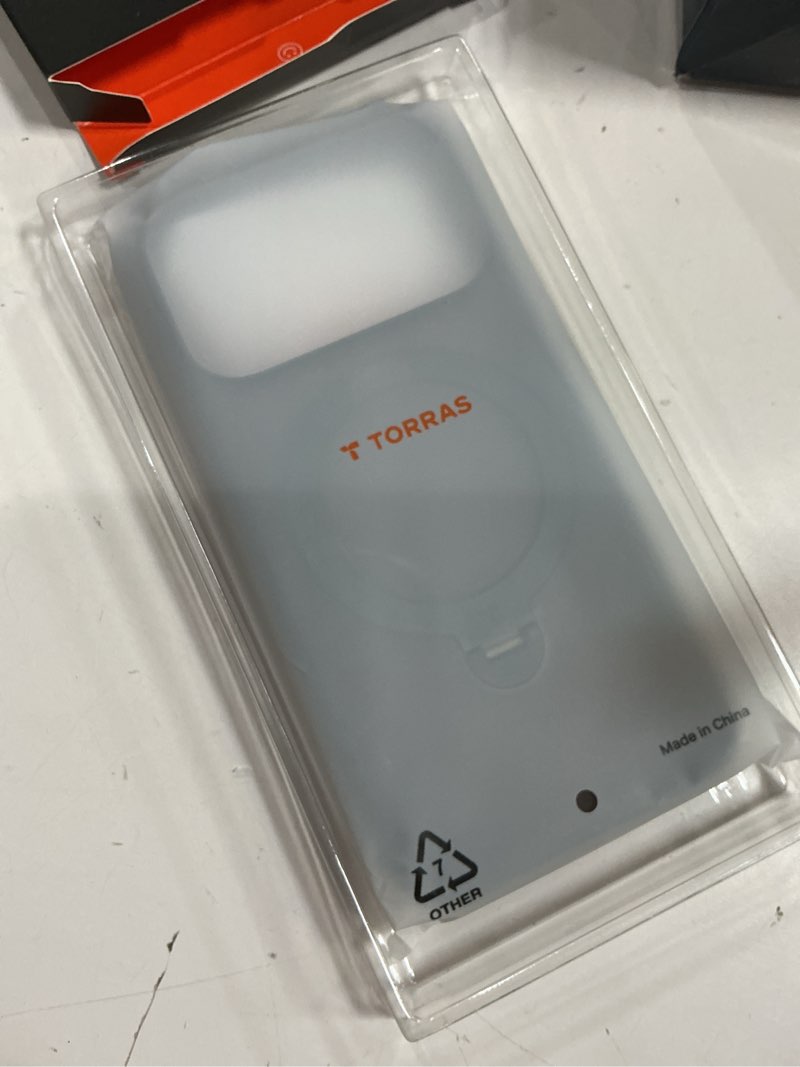 Condition photo showing New/Like New for TORRAS Q3 Spin for iPhone 17 Pro Case, Patented 360 Magnetic Stand, Fit for MagSafe, Built-in Ring Holder Kickstand, Mil-Grade Protective Case for iPhone 17 Pro, Camera Control, Translucent Black For iPhone 17 Pro Black