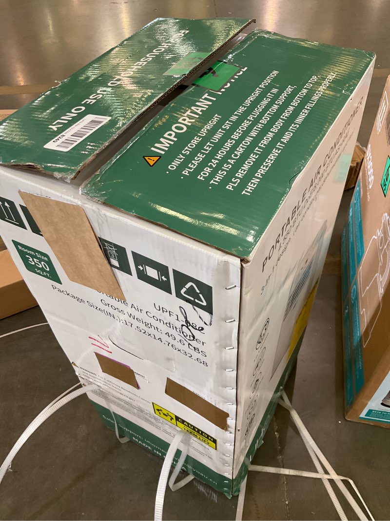 Condition photo showing Good Condition for uhome portable air conditioner, 8000 btu compact ac unit with cooling, dehumidifier, fan, remote control and window mount kit included, white