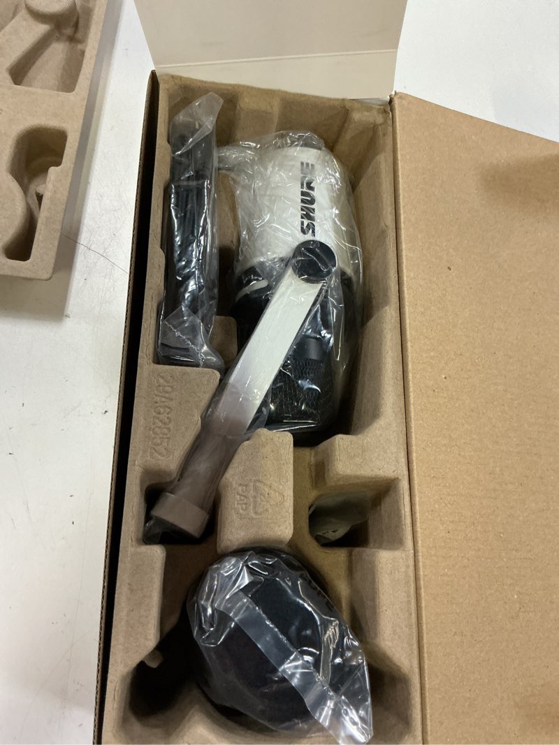 Condition photo showing Good Condition for shure mv7+ podcast dynamic microphone – obs certified, enhanced audio, led panel, usb-c & xlr outputs, auto level mode, digital pop filter, reverb effects – for podcasting, streaming, recording, white usb/xlr - white