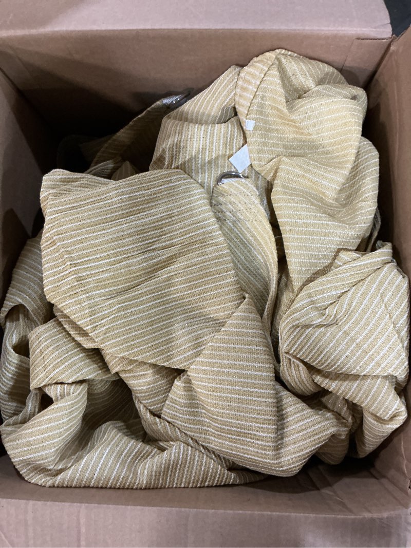 Condition photo showing As Is for shademart 14' x 20' beige sun shade sail upf50 rectangle canopy fabric cloth screen smtapr1420, water and air permeable & uv resistant, heavy duty, carport patio outdoor - (we customize size) beige 14' x 20'