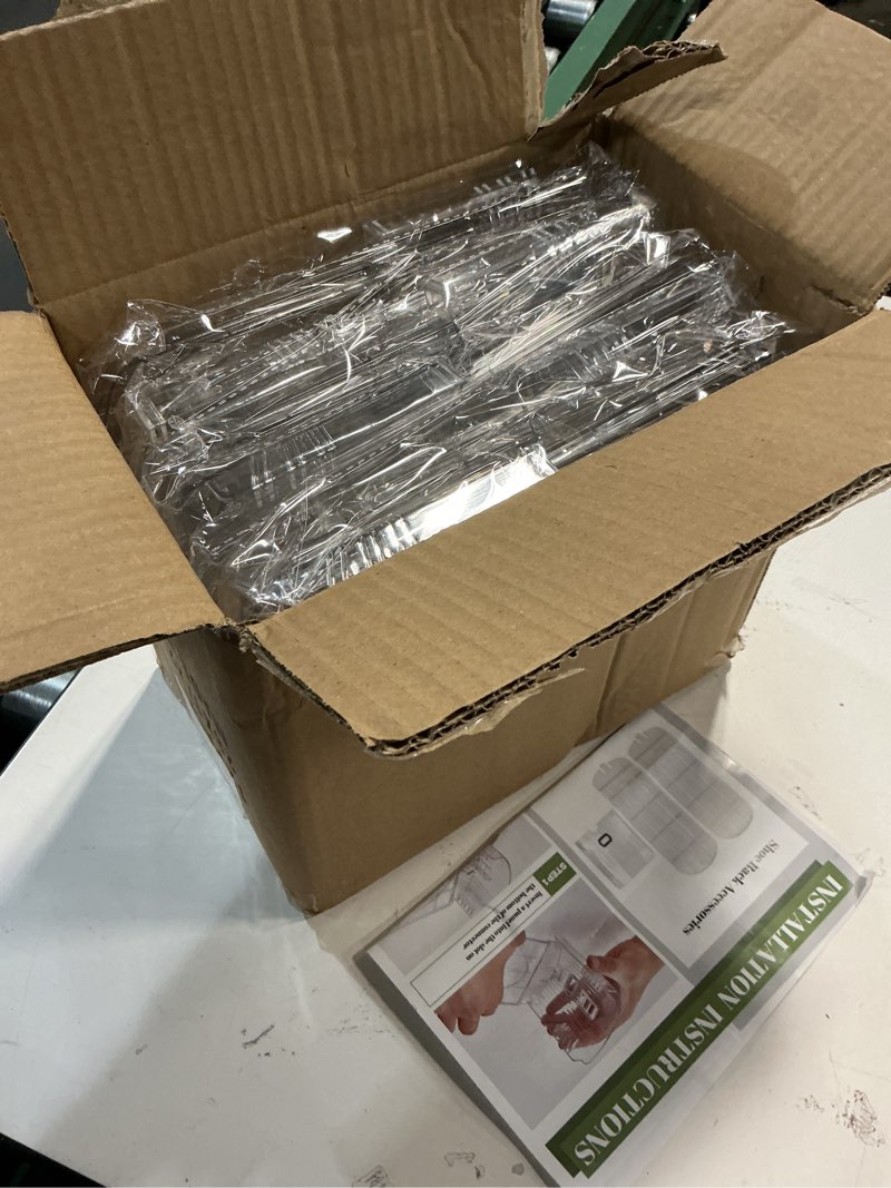 Condition photo showing New/Like New for Shoe Slots Organizer for Closet,12PACK Shoe Stacker Shoe Rack Organizer for Closet Space Saver Storage Shoe Holder Organization(Transparent) Transparent 12 Pack