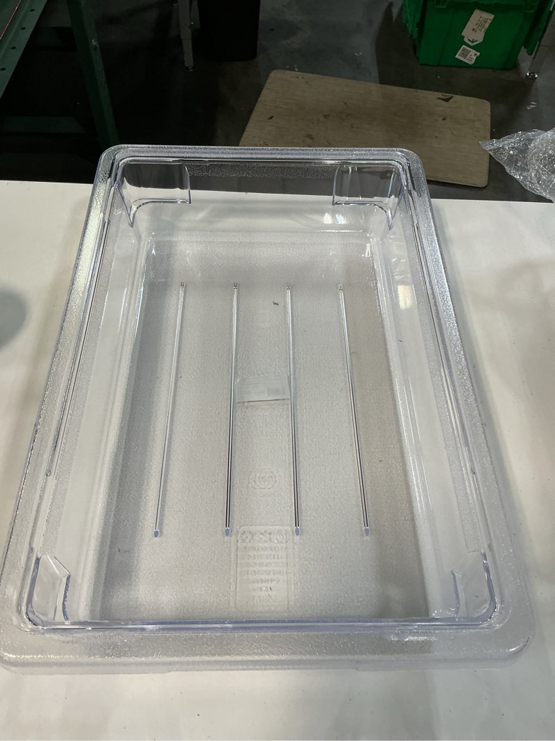 Condition photo showing New/Like New for winco polyware food storage box, 12 x 18 x 3 1/2 inch - 1 each.