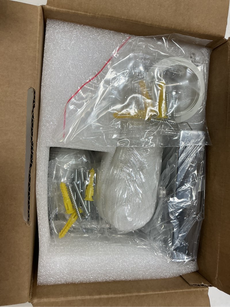 Condition photo showing New/Like New for Crystal Battery Operated Wall Sconce, Rechargeable Wall Lamp with 5200mAh Battery & Remote Control, Modern Dimmable Wireless Wall Lights Fixture for Bedroom Bathroom (Clear, Silver Base) Clear-Silver Base 1 Light Battery Operated