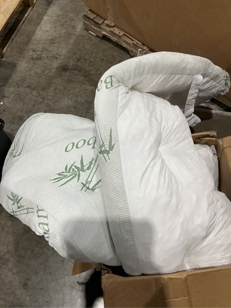 Condition photo showing As Is for niagara sleep solution ultra soft mattress topper - rayon derived from bamboo pillow top mattress pad for back pain relief - naturally cooling