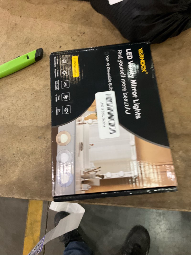 Condition photo showing Good Condition for 10 Bulbs LED Vanity Lights for Mirror, 3000K 4000K 6500K & 10-Brightness, Wire Length Adjustable, USB Cable, Hollywood Mirror Lights for Makeup Dressing Room Bathroom, White 10 Dimmable Bulbs