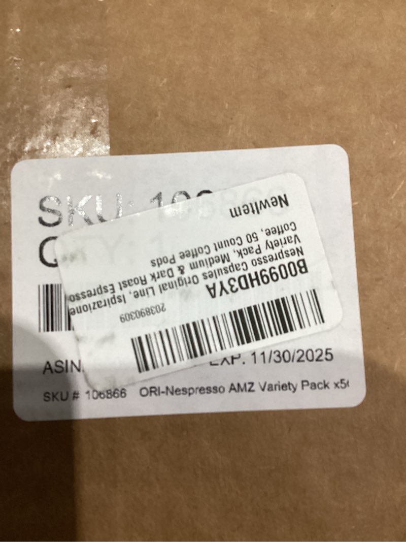 Condition photo showing As Is for Nespresso Capsules Original Line, Ispirazione Favorites Variety Pack, Medium & Dark Roast Espresso Coffee, 50 Count Coffee Pods Ispirazione Variety Pack 10 Count (Pack of 5)