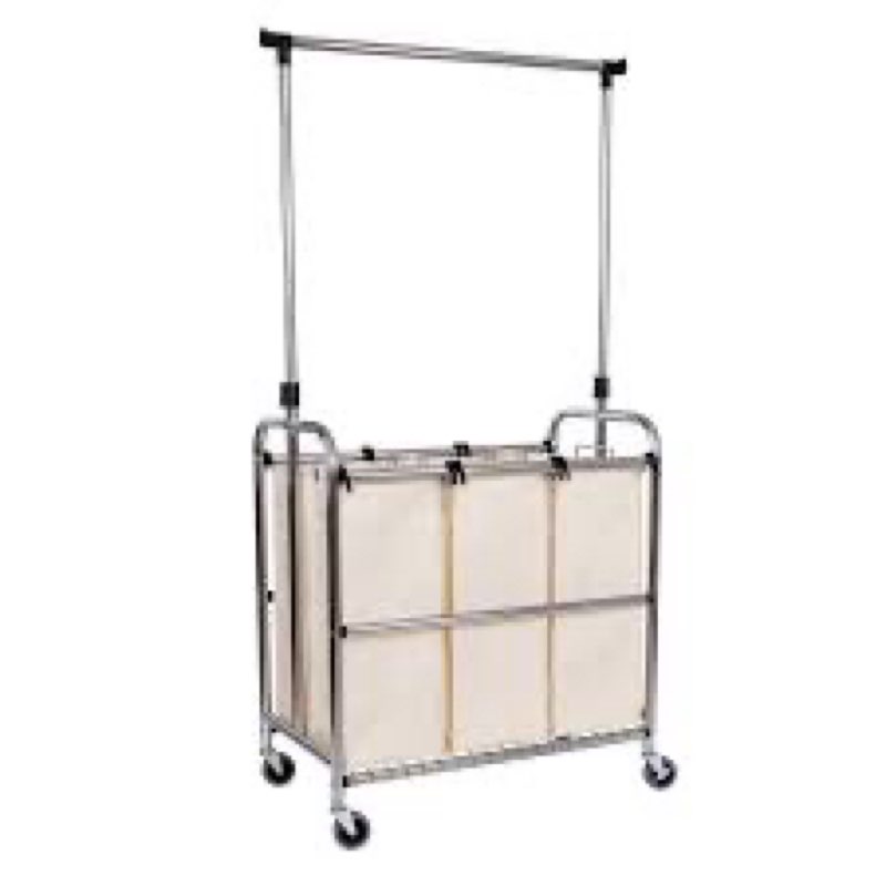 (Similar)Metal Rolling Laundry Sorter with Handles