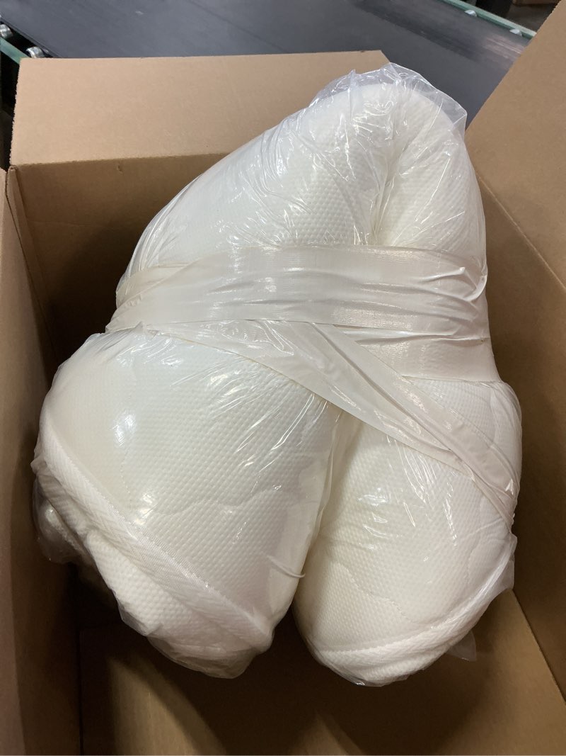 Condition photo showing As Is for Similar Mattress Topper Queen Size Extra Thick Mattress Pad Deep Pocket Soft Down Alternative Fill Mattress Protector Pillow Top Mattress Cover, White Color 