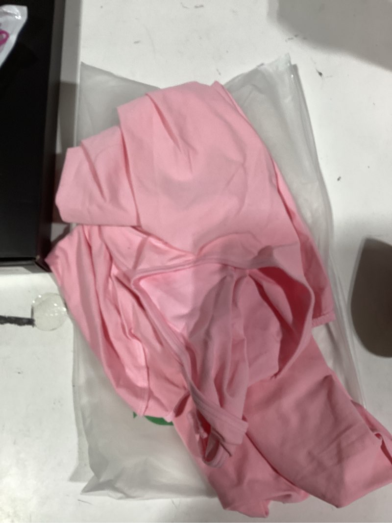Condition photo showing Good Condition for OQQ Bodysuits for Women Boatneck Long Sleeve Basic Stretch Classic-Fit Tops Sexy Bodysuit Pink Large