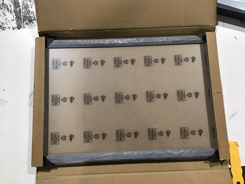 Condition photo showing Good Condition for 12x18 Wood Frame Gray, Rustic Natural Grey Wooden 18x12in Poster Picture Frame, Distressed 12 x 18inch Woodgrain Gallery Photo Frame with HD Plexiglass, Horizontal Vertical Wall Mounting Display 1pcs Grey 12x18