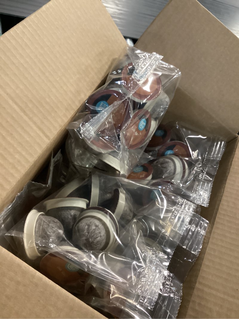 Condition photo showing New/Like New for Amazon Brand - Happy Belly Dark Roast Compostable Coffee Pods, Compatible with K-Cup Brewer, 96 Count Dark Roast 96 Count (Pack of 1)