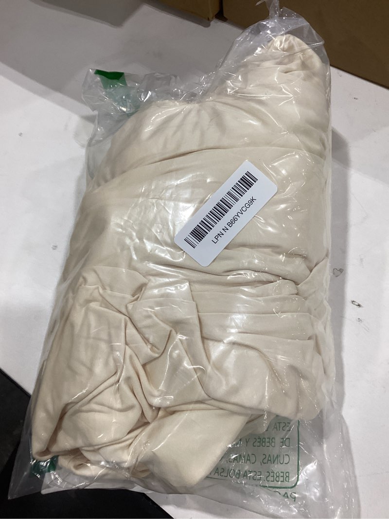 Condition photo showing Good Condition for Beige Arch Backdrop Covers, 7.2FT Polyester Fitted Wedding Arch Stand Cover Round Top Chiara Stretchy Arch Backdrop Cover for Birthday Party Ceremony Banquet Decoration 7.2 FT Beige