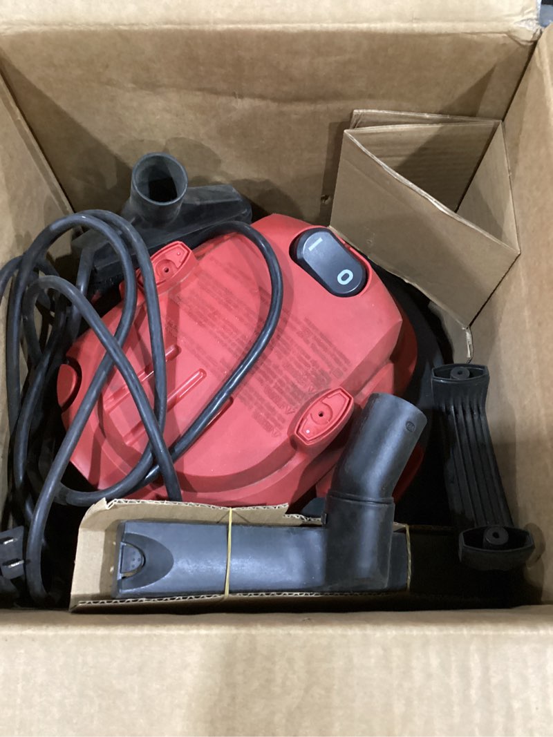 Condition photo showing As Is for used not tested vacmaster 5-gallon* 4 peak hp stainless steel wet/dry vacuum – voc508s 1101 5 gal