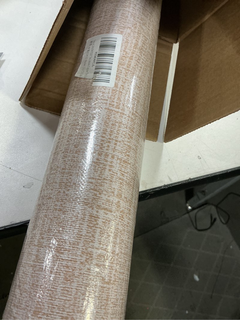 Condition photo showing New/Like New for Yancorp 24"x394"/32.8' Textured Fabric Wallpaper Faux Grasscloth Peel and Stick Wallpaper Self-Adhesive Wallpaper Linen Removable Wallpaper Cabinets Khaki Khaki 24"x394"