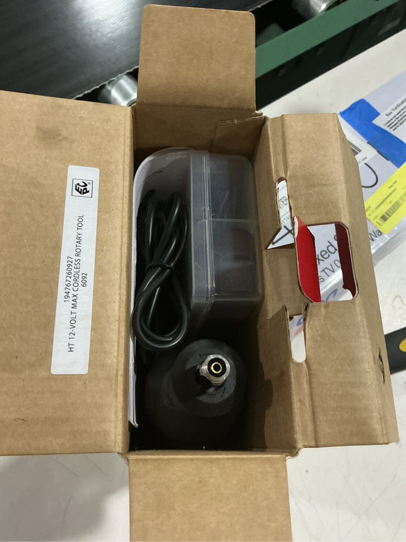 Condition photo showing As Is for hyper tough 12v rotary tool with 2.0ah battery