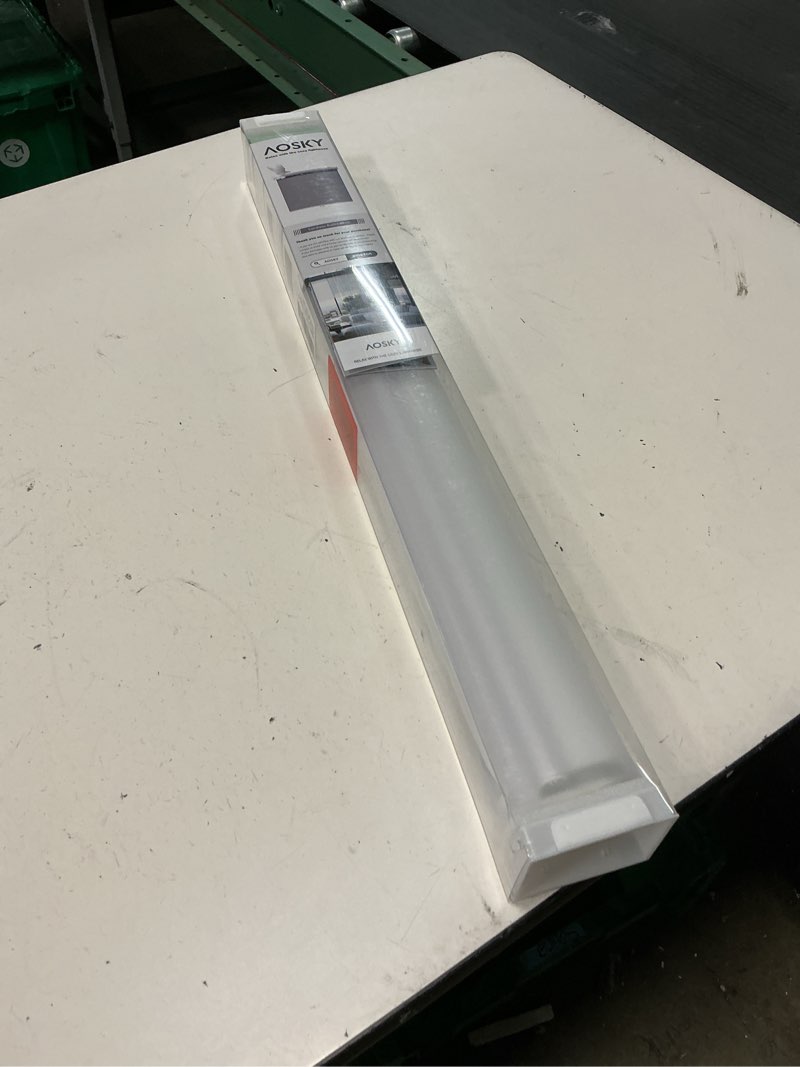Condition photo showing New/Like New for aosky cordless roller shades blackout blinds for windows room darkening rolled up shades with spring system, uv protection window shades door blinds for home and office (23" w x 72" h, white) 23"w x 72"h white