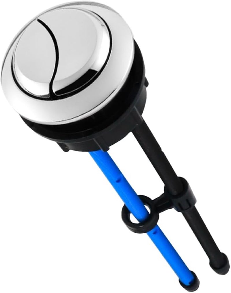 PuritySage Toilet Tank Flush Valve Push Buttons Rods with Dual button,Compatible with TOTO THU340#CP