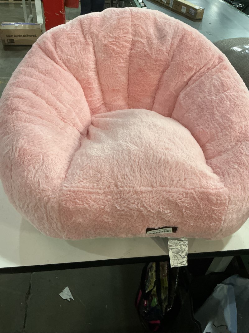 Condition photo showing Good Condition for MAXYOYO Bean Bag Chair for Kids, Shell Shaped Bean Bag Couch for Boys and Girls, Toddler Chair Bean Bag Sofa for Playroom, Nursery Room, Pink Standard Pink
