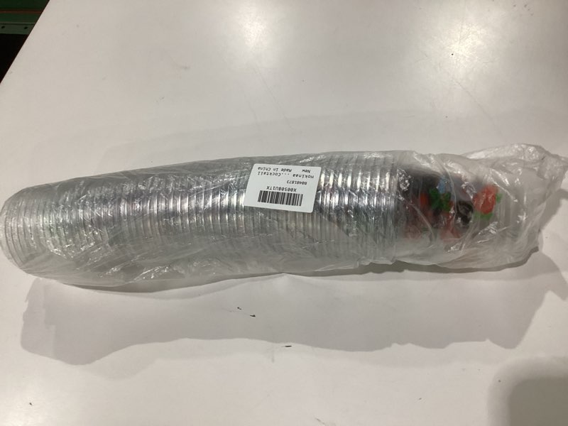Condition photo showing New/Like New for derby decorations plastic cups - 50 pcs horse race racing day party clear small glasses disposable reusable bulk 12 oz mint roses round bottom decor supplies for drink coffee tea cocktail