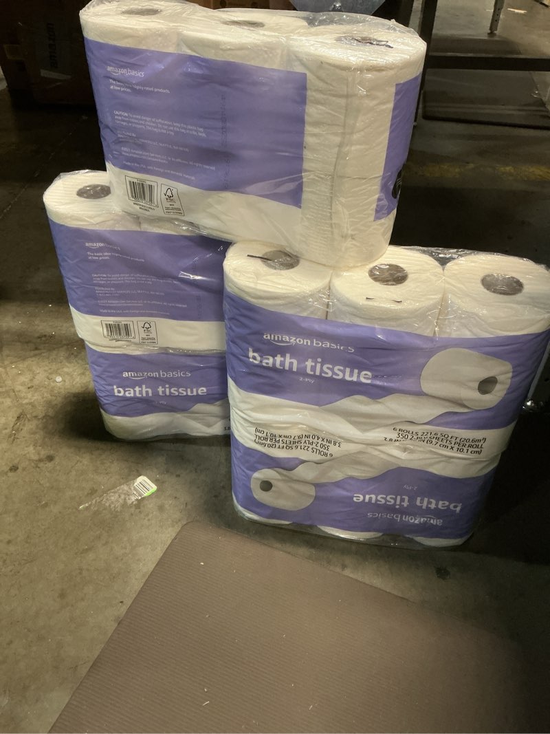 Condition photo showing New/Like New for amazon basics 2-ply toilet paper, 30 rolls = 120 regular rolls, unscented, 350 sheet, (pack of 30)