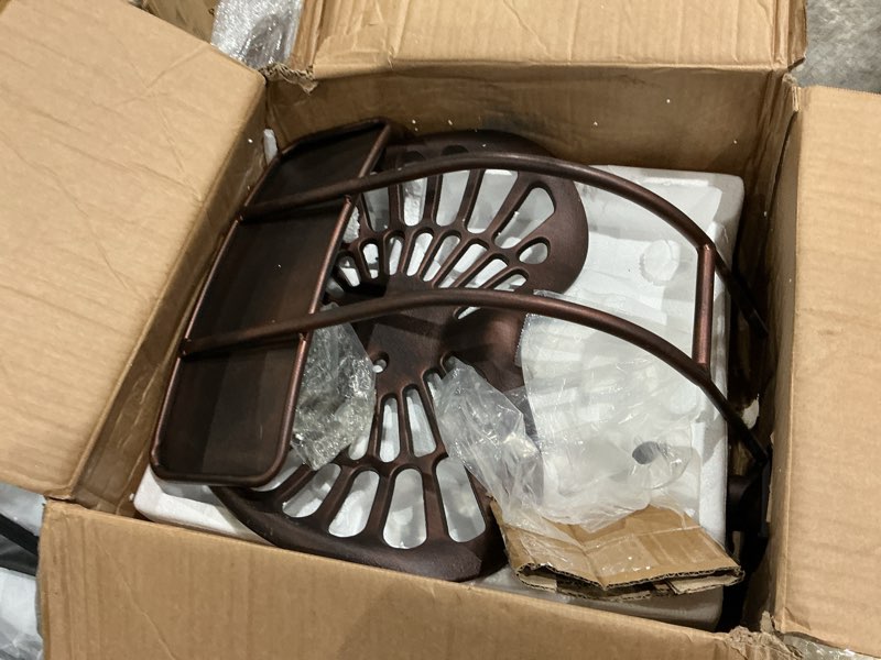 Condition photo showing As Is for industrial design metal adjustable backrest chair vintage tractor chair copper saddle bar stool