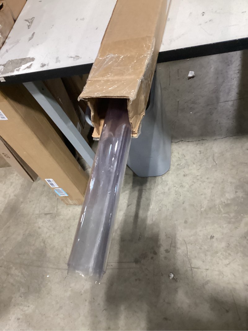 Condition photo showing As Is for farm plastic supply - clear vinyl sheeting - 15 mil - (4'6" x 3.5') - vinyl plastic sheeting 4' 6" x 3.5'