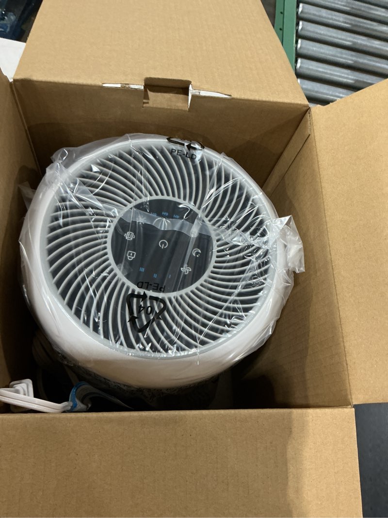 Condition photo showing New/Like New for levoit air purifier for home allergies pet hair in bedroom, covers up to 1073 ft² by 56w high torque motor, aham verifide, 3-in-1 filter with hepa sleep mode, remove dust smoke odor, core300-p, white
