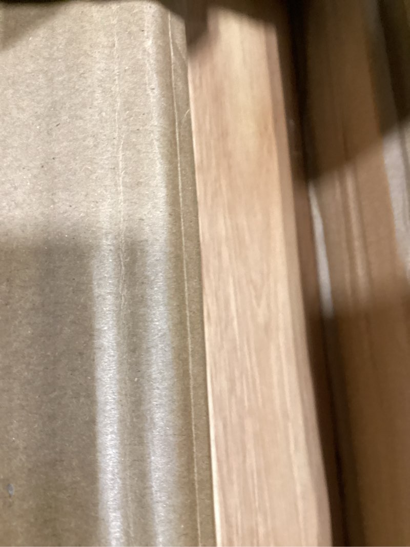 Condition photo showing Good Condition for solid wood desk with drawer, wooden home office desk for work, student computer desk for small spaces, gaming study pc desk for bedroom, easy to assemble (teak color 47 inch)