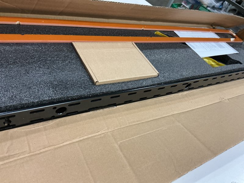 Condition photo showing Good Condition for 2pcs floating shelf hardware heavy duty hidden shelf brackets support,wall mounting invisible floating shelves bracket with jig (34" x 8" x 1.5" with tools)