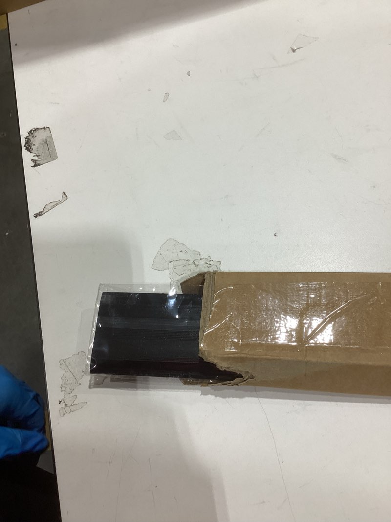 Condition photo showing Good Condition for Raytano 36"L×2.4"W ×0.1"H Flat Profile Aluminum Floor Transition Strip, Metal Door Threshold for Carpet Wood Tile Vinyl Flooring Gaps, Indoor and Outdoor Doorway Decoration Protector(Black,1pcs) 36"L x 2.4"W(1pcs) Black
