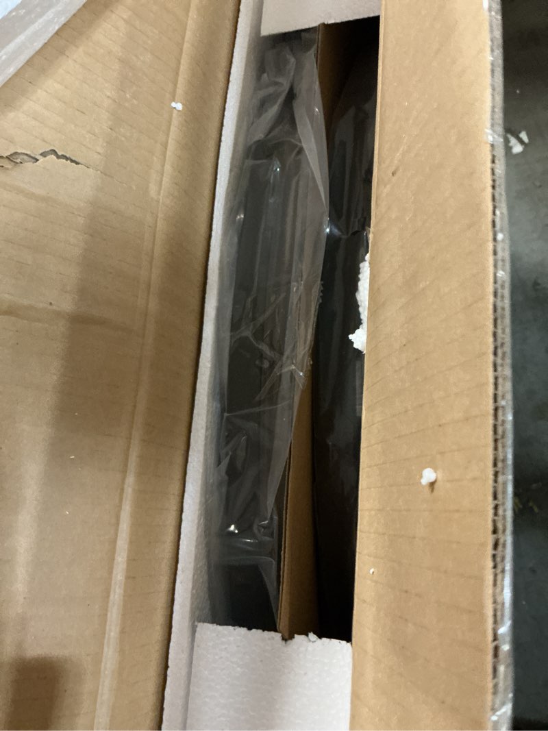 Condition photo showing New/Like New for nathan james stella round modern nesting coffee set of 2, stacking living room accent tables with an industrial wood finish and powder coated metal frame, warm nutmeg/matte black dark brown, matte black nesting