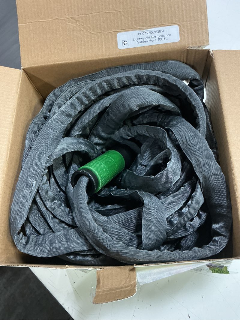 Condition photo showing As Is for expert gardener lightweight performance garden hose, 100 ft.