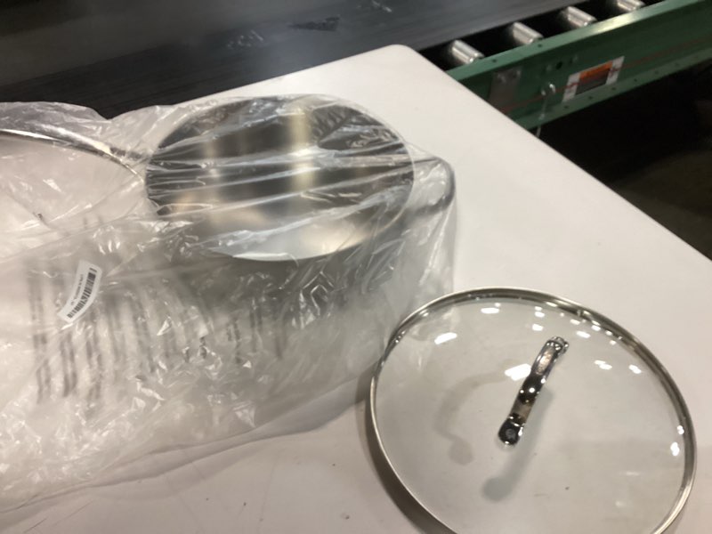 Condition photo showing Good Condition for GreenPan Valencia Pro Tri-Ply Stainless Steel 5QT Sauté Pan with Lid, Induction Ready Cookware, All 