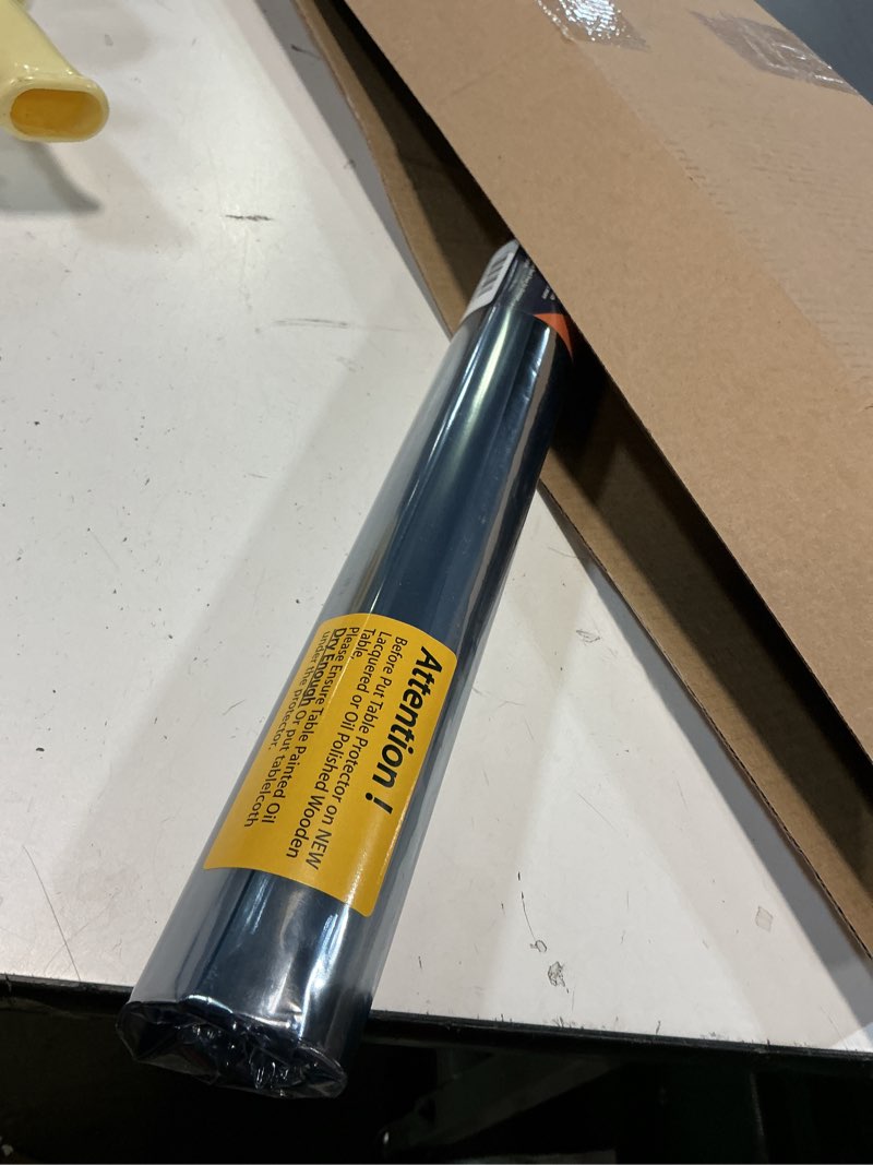 Condition photo showing Good Condition for 30X36 Inch Crystal Clear Dining Table Cover 1.5mm Thick Vinyl Plastic Tablecloths Protector Office Desk Pad Mat Waterproof Transparent Wooden Furniture Topper Protective Cover Chair Floor Mats 36" x 30" (Rectangular) Upgraded Verison Clear 1.5mm