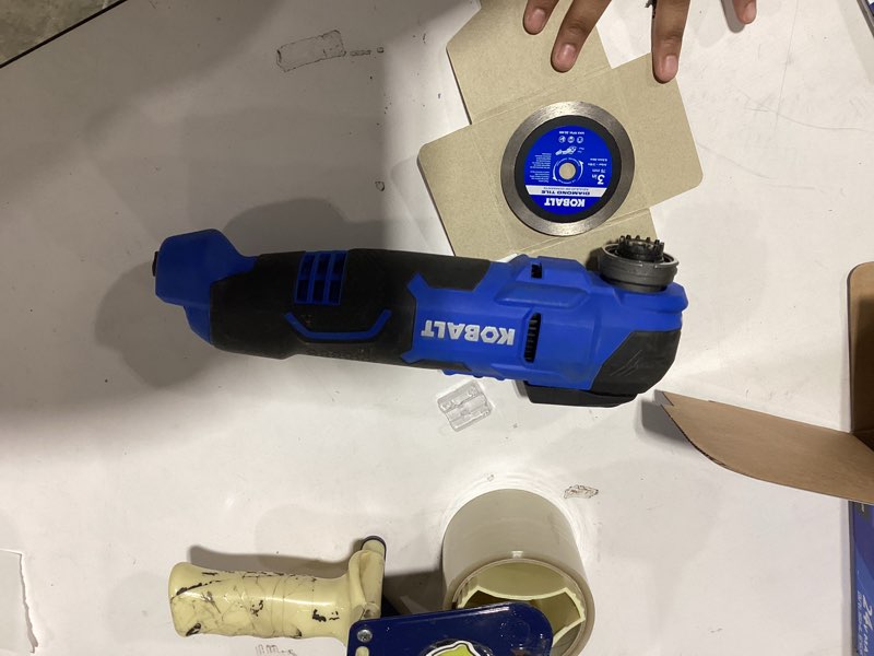 Condition photo showing As Is for Kobalt 18-Piece Cordless 24-Volt Max Oscillating Tool Kit