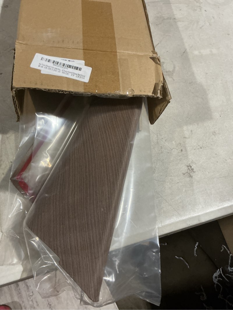 Condition photo showing Good Condition for Gear Console Side Strip Cover Trim Compatible with 2017-2020 Tesla Model 3 Accessories, Covering Parts, Gear Shift Side Trim Strip (Pear Wood Grain)