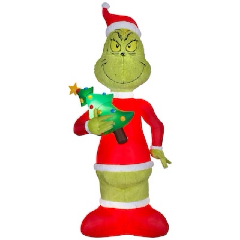 Grinch 10-ft Lighted Dr. Seuss The Grinch Merry Christmas Inflatable