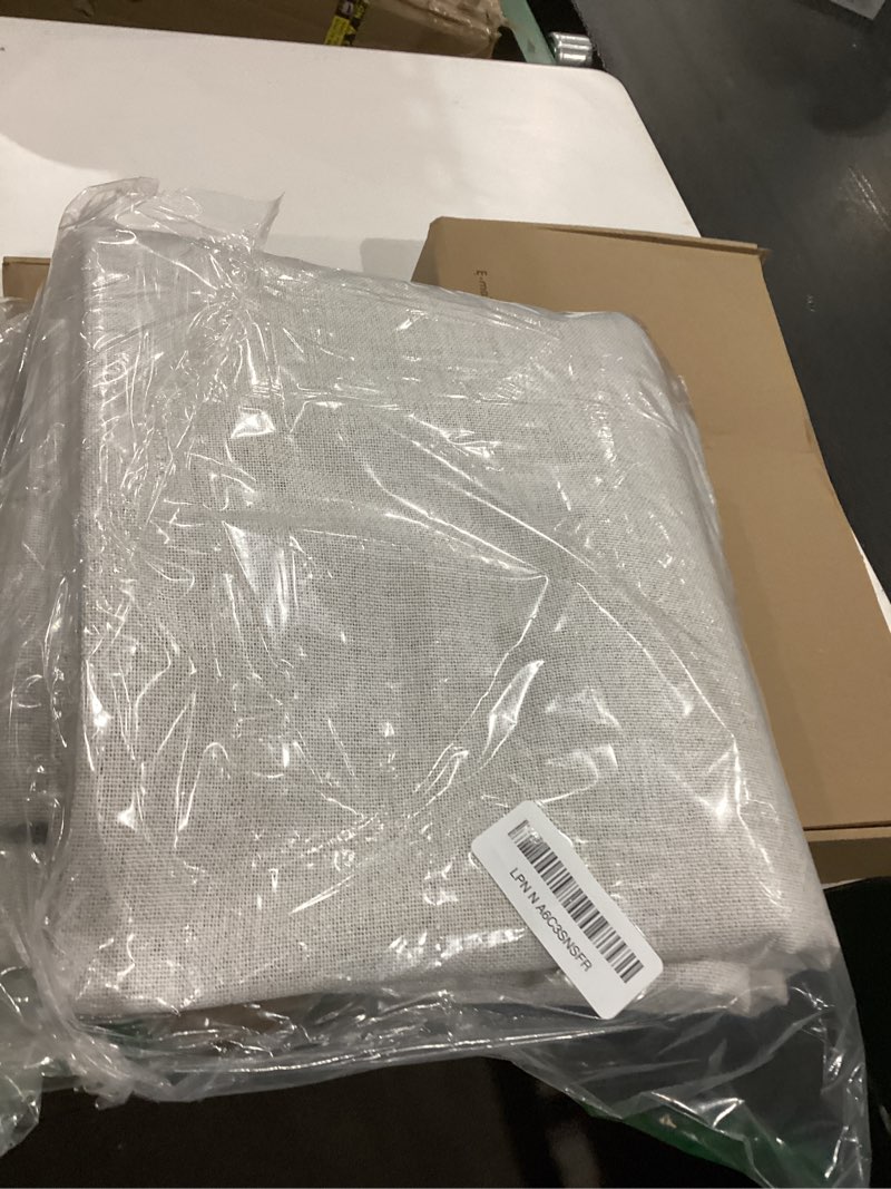 Condition photo showing Good Condition for MIULEE 100% Blackout Linen Curtains for Bedroom, Ivory Solid Luxury Decor Thermal Insulation Room Darkening Drapes for Living Room Nursery Back Tab Rod Pocket 42 x 84 Inches, 2 Panels Ivory 42"W x 84"L (Pack of 2)