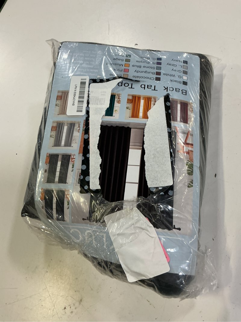 Condition photo showing Good Condition for pickluc blackout curtains 96 inches long 2 panels, black out drapes for bedroom or living room, back tab and rod pocket top, set of two, black, 52" wide and 96" length. black 52"w x 96"l (pack of 2)