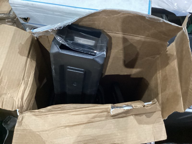 Condition photo showing As Is for architectural mailboxes classic plastic, dual access, mailbox and post kit, gcl100bam, black, medium capacity black contemporary