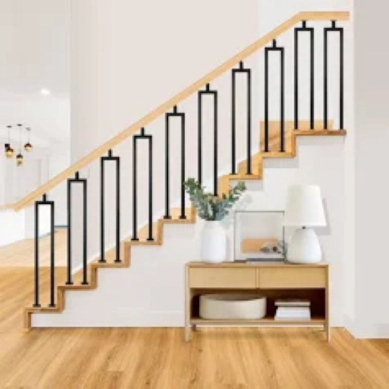 6 pack u shape 39.6" stair balusters with adjustable top bracket for staircase interior, side mount 