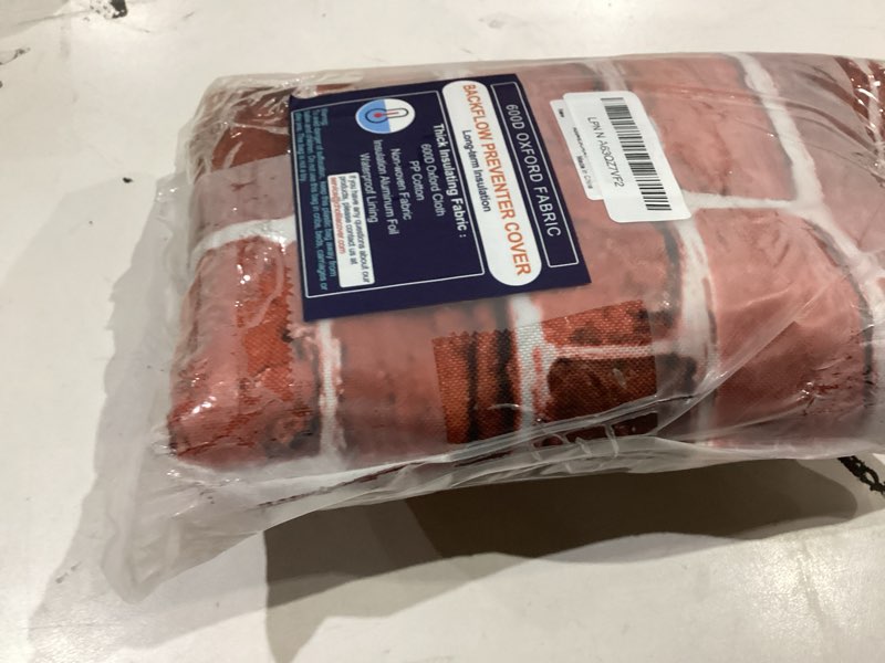 Condition photo showing Good Condition for Backflow Preventer Cover Insulated (5?F) - 16" W x 20" H Backflow Cover for Winter Pipe Freeze Protection - Sprinkler Covers for Outside - Double Wall Insulation Cover Brick Red Brick Red 16"W × 20"H
