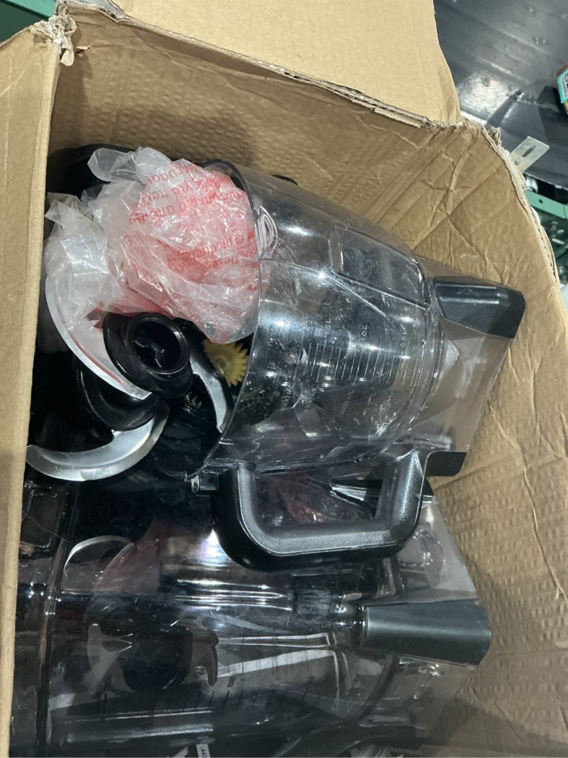 Condition photo showing As Is for ninja kitchen system | 8-cup food processor bowl & 72 oz. blender all-in-one | with (2) 16 oz. to-go cups | for smoothies, ice crushing, dough & more | 1500 watt | black | bl770 pitcher + bowl + (2) 16-oz. cups