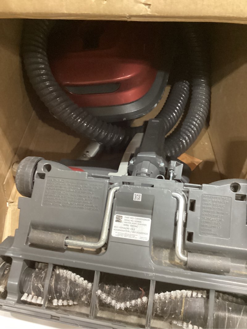 Condition photo showing As Is for kenmore bc3005 pet friendly lightweight bagged canister vacuum cleaner with extended telescoping wand, hepa, 2 motors, retractable cord, and 4 cleaning tools, blue