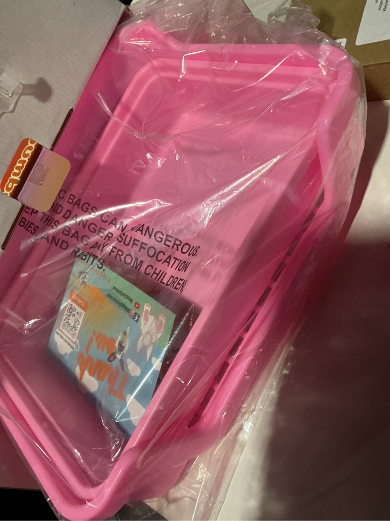 Condition photo showing Good Condition for Bumbox Rabbit Large Litter Box w/Plastic Grid Safe for Bunny feet - Training Rabbit Cage Indoor or Outdoor for Small and Large Animal, 15.75in -Cream